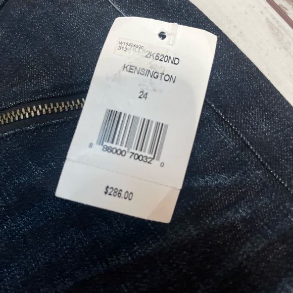 Rag & Bone Kensington Moto Skinny Jeans Dark Blue Zip Detail Size 24 NWT - Picture 8 of 16